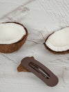 Oval Hair Clip - Large - Mocha