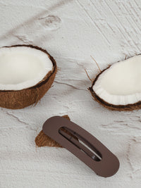 Oval Hair Clip - Large - Mocha