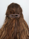 Oval Hair Clip - Large - Mocha