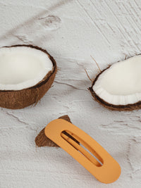 Oval Hair Clip - Large - Tangello
