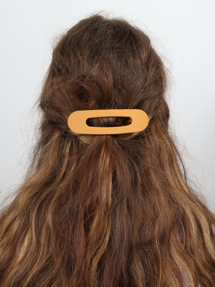 Oval Hair Clip - Large - Tangello