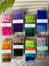 Fluffy Cloud Seamless Hair Ties - Box of 6 - Bright - Lollipop