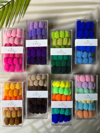 Fluffy Cloud Seamless Hair Ties - Box of 6 - Bright - Lollipop