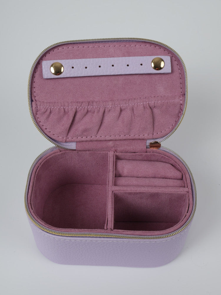Vegan PU Leather Jewellery Box - Rectangle - Light Purple - Small