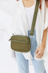 Vegan Neoprene Santa Cruz Crossbody Bag - Khaki