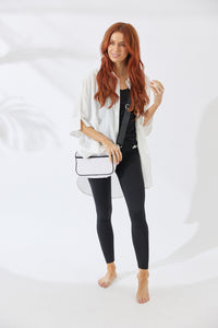 Vegan Neoprene Santa Cruz Crossbody Bag - White