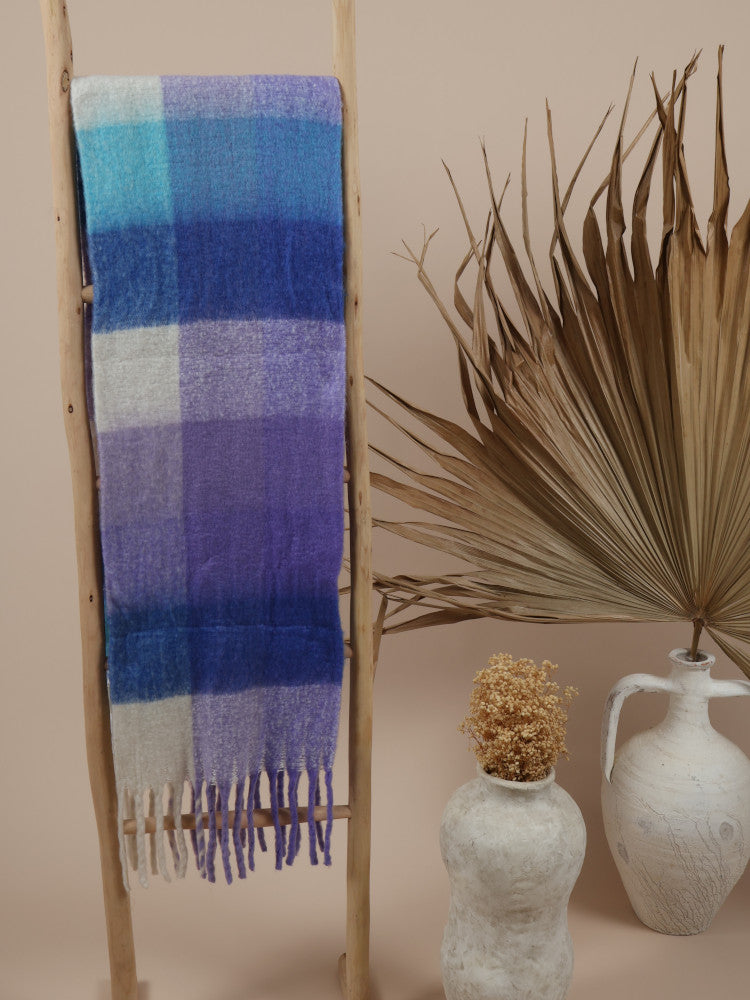 Fluffy Oversized Scarf - Alaska - Periwinkle