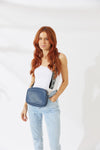 Vegan PU Leather Miami Crossbody - Navy