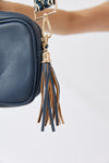 Vegan PU Leather Miami Crossbody - Navy