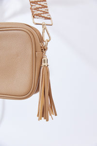 Vegan PU Leather Miami Crossbody - Beige