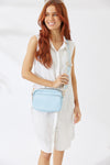 Vegan PU Leather California Crossbody - Light Blue