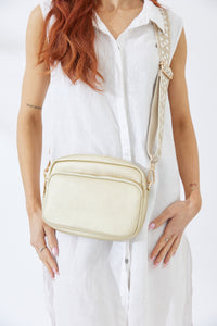 Vegan PU Leather California Crossbody - Gold