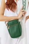Vegan PU Leather Palm Springs Phone Bag - Jungle Green