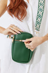 Vegan PU Leather Palm Springs Phone Bag - Jungle Green