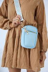 Vegan PU Leather Palm Springs Phone Bag - Light Blue