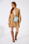 Vegan PU Leather Palm Springs Phone Bag - Light Blue