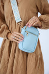Vegan PU Leather Palm Springs Phone Bag - Light Blue