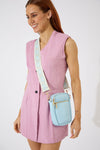 Vegan PU Leather Palm Springs Phone Bag - Light Blue