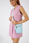 Vegan PU Leather Palm Springs Phone Bag - Light Blue