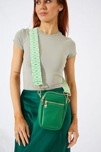 Vegan PU Leather Palm Springs Phone Bag - Emerald Green