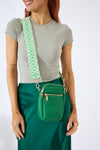 Vegan PU Leather Palm Springs Phone Bag - Emerald Green