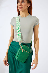 Vegan PU Leather Palm Springs Phone Bag - Emerald Green