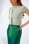 Vegan PU Leather Palm Springs Phone Bag - Emerald Green