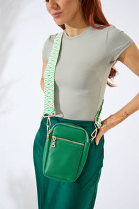 Vegan PU Leather Palm Springs Phone Bag - Emerald Green