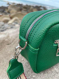 Vegan PU Leather Melbourne Crossbody - Emerald Green