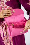 Vegan PU Leather Malibu Crossbody - Bubblegum