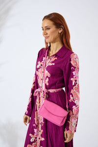 Vegan PU Leather Malibu Crossbody - Bubblegum