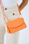 Vegan PU Leather Malibu Crossbody - Orange