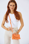 Vegan PU Leather Malibu Crossbody - Orange