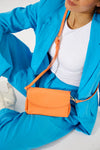 Vegan PU Leather Malibu Crossbody - Orange