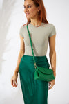 Vegan PU Leather Malibu Crossbody - Emerald Green