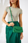 Vegan PU Leather Malibu Crossbody - Emerald Green