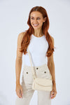 Vegan PU Leather Malibu Crossbody - Ivory
