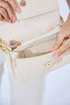 Vegan PU Leather Malibu Crossbody - Ivory