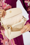 Vegan PU Leather Malibu Crossbody - Ivory