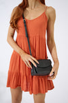 Vegan PU Leather Malibu Crossbody - Black