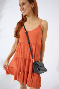 Vegan PU Leather Malibu Crossbody - Black