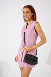 Vegan PU Leather Malibu Crossbody - Black