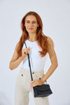 Vegan PU Leather Malibu Crossbody - Black