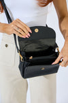 Vegan PU Leather Malibu Crossbody - Black