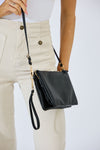 Vegan PU Leather Coral Springs Crossbody - Black