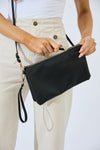 Vegan PU Leather Coral Springs Crossbody - Black