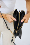 Vegan PU Leather Coral Springs Crossbody - Black