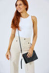 Vegan PU Leather Coral Springs Crossbody - Black