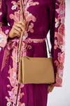 Vegan PU Leather Coral Springs Crossbody - Beige