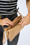 Vegan PU Leather Coral Springs Crossbody - Beige